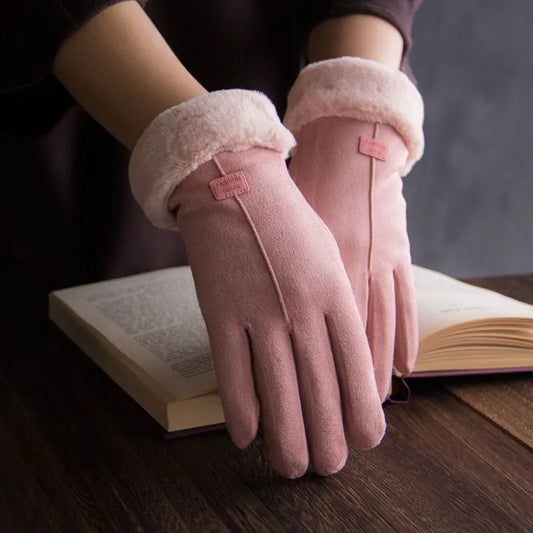 Warm Pink Waterproof Touchscreen Winter Gloves - Lusomart
