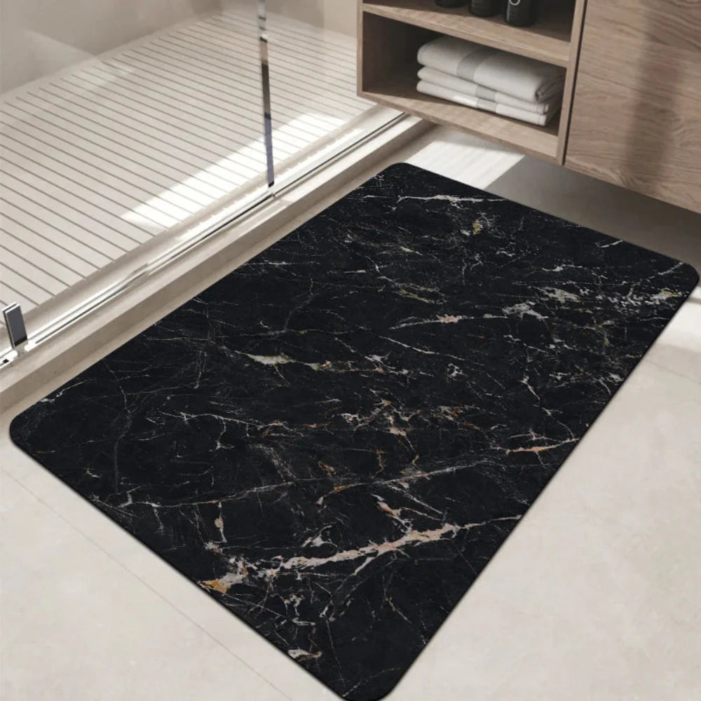 Absorbent Bathroom Rug Non Slip Marble Stone Mat - Lusomart