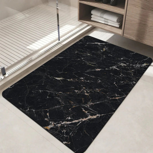 Absorbent Bathroom Rug Non Slip Marble Stone Mat - Lusomart