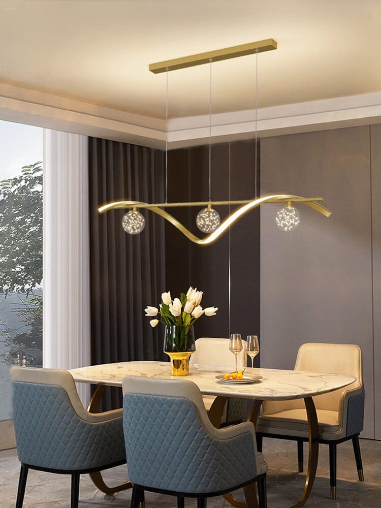 Elegant Curved Ceiling Chandelier