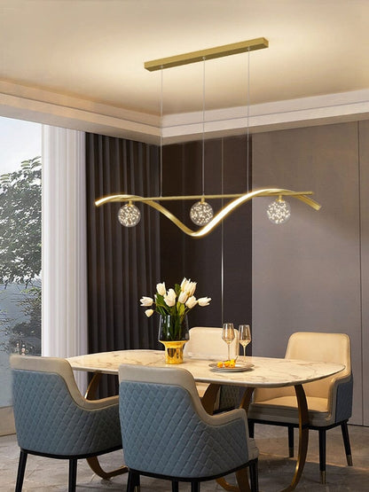 Elegant Curved Ceiling Chandelier