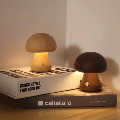 Soft Glow Mushroom LED Table Lamp with Dimmer