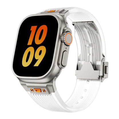 Soft Clear Apple Watch Silicone Strap Daily Wear