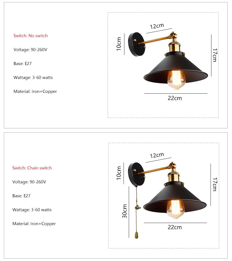 Commercial Metal Wall Light