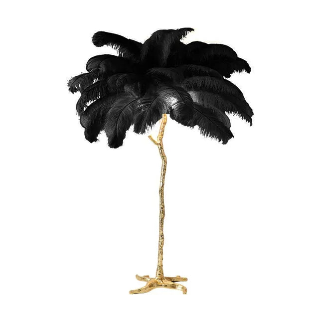 Luxury Copper Feather Standard Lamp