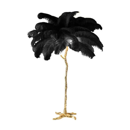 Luxury Copper Feather Standard Lamp