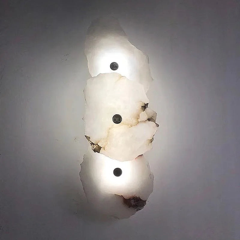Luxury Marble LED Wall Light With Copper Details