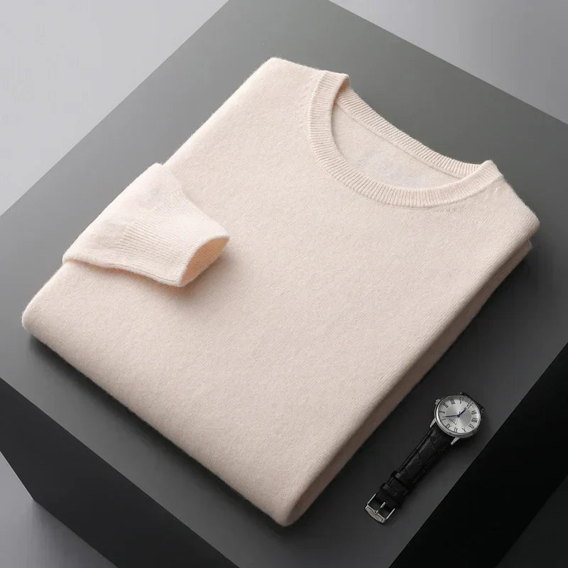 Premium Men's Merino Wool Crew Sweater