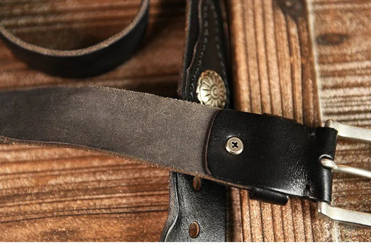 Leather Traditional Cowboy Belt