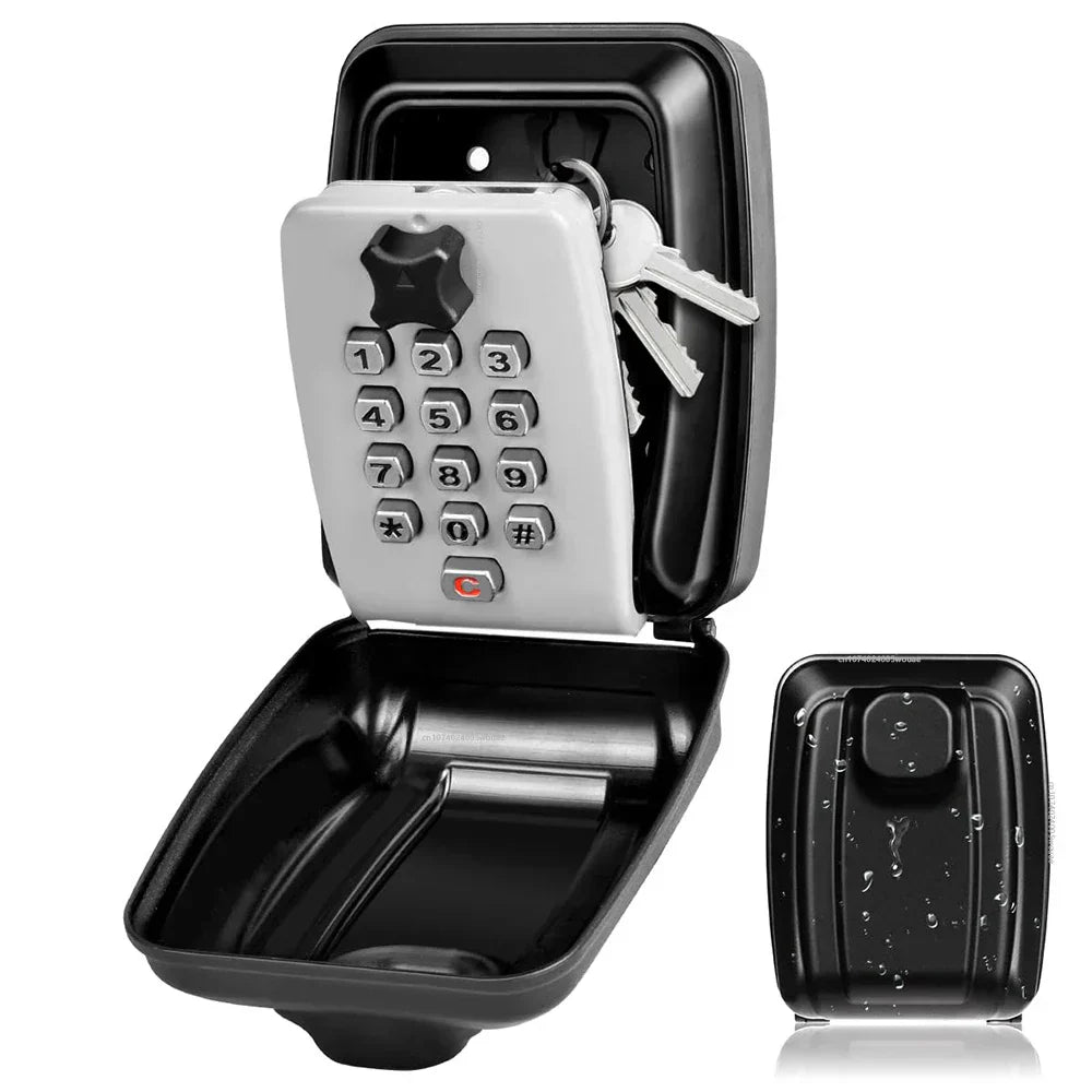 Secure Outdoor Wall Lock Box With Waterproof Cover - Lusomart