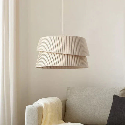 Simple Linen Shade Chandelier