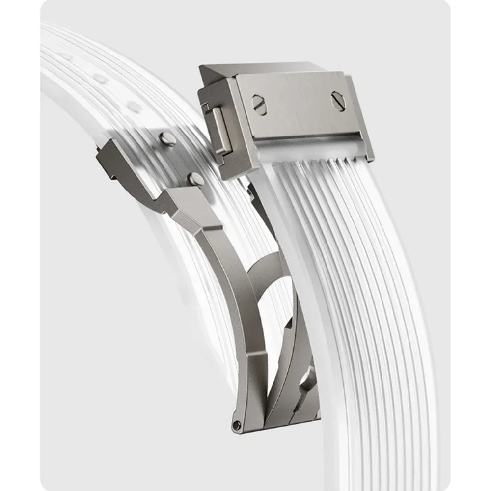 Soft Clear Apple Watch Silicone Strap Daily Wear