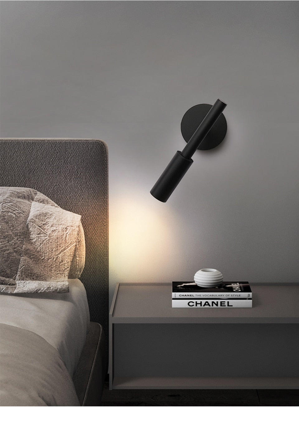 Flexible Black Adjustable Wall Reading Lamp