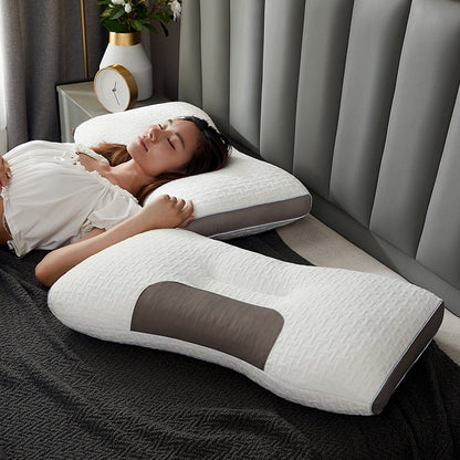 Orthopedic Contour Neck Pillow for Back and Side Sleepers - Lusomart