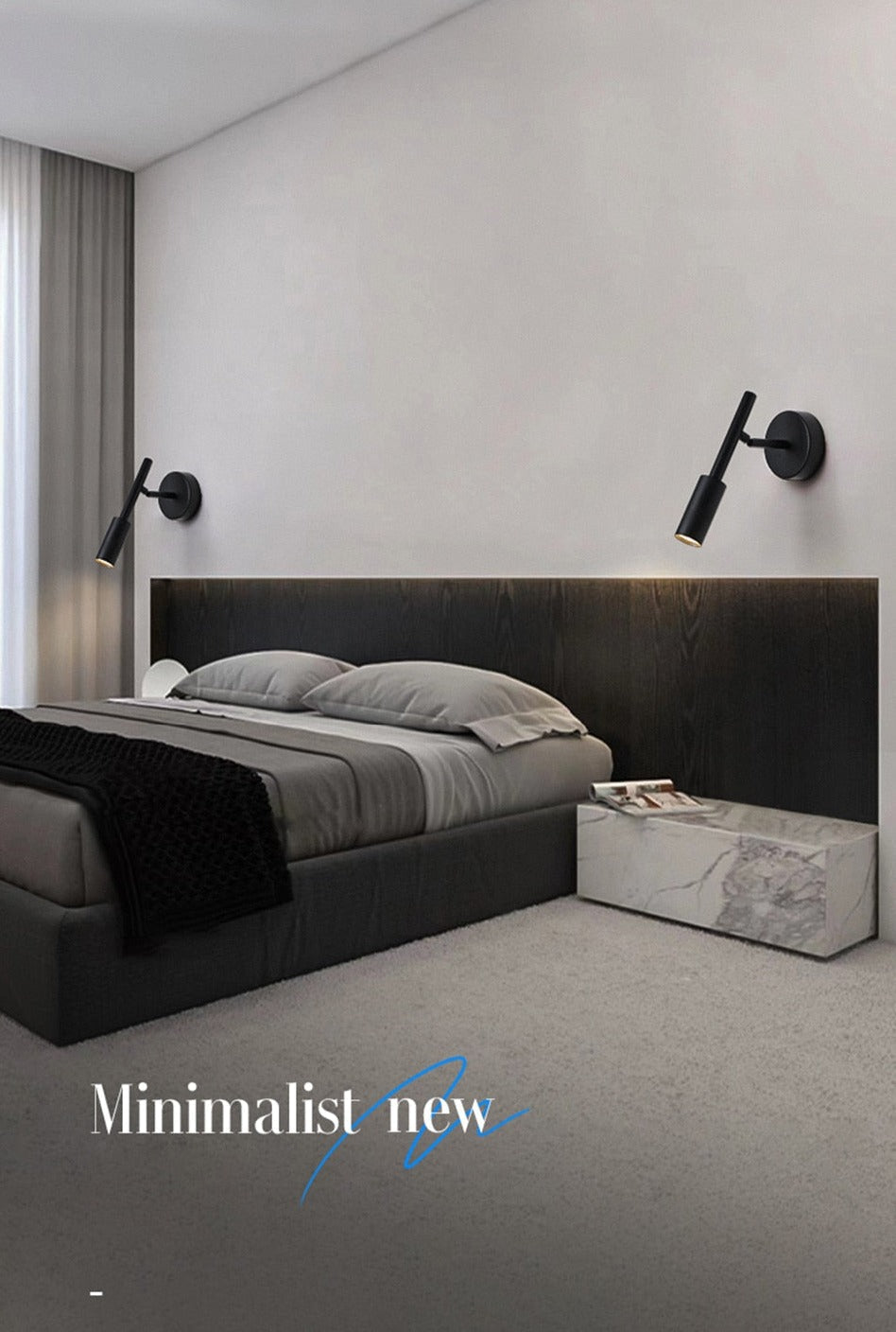 Flexible Black Adjustable Wall Reading Lamp