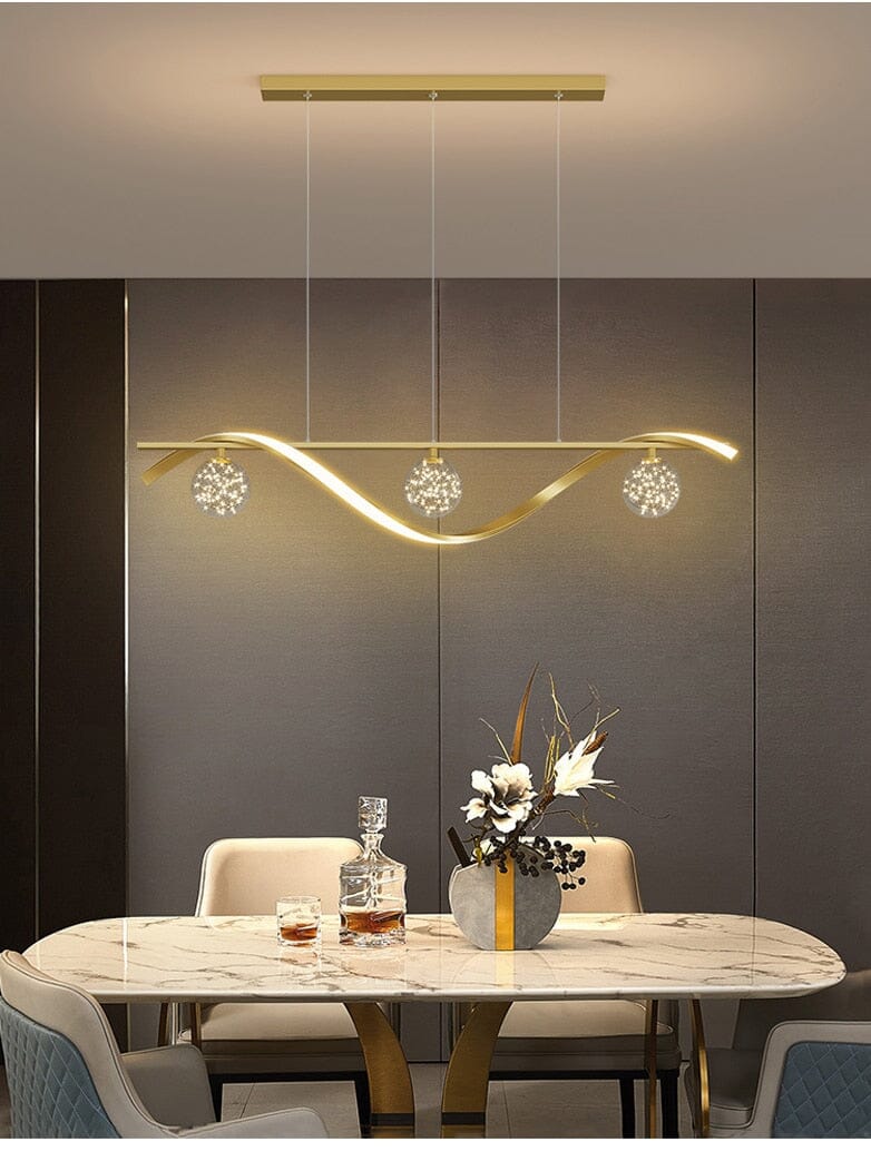 Elegant Curved Ceiling Chandelier