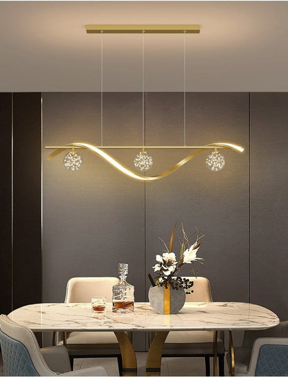 Elegant Curved Ceiling Chandelier