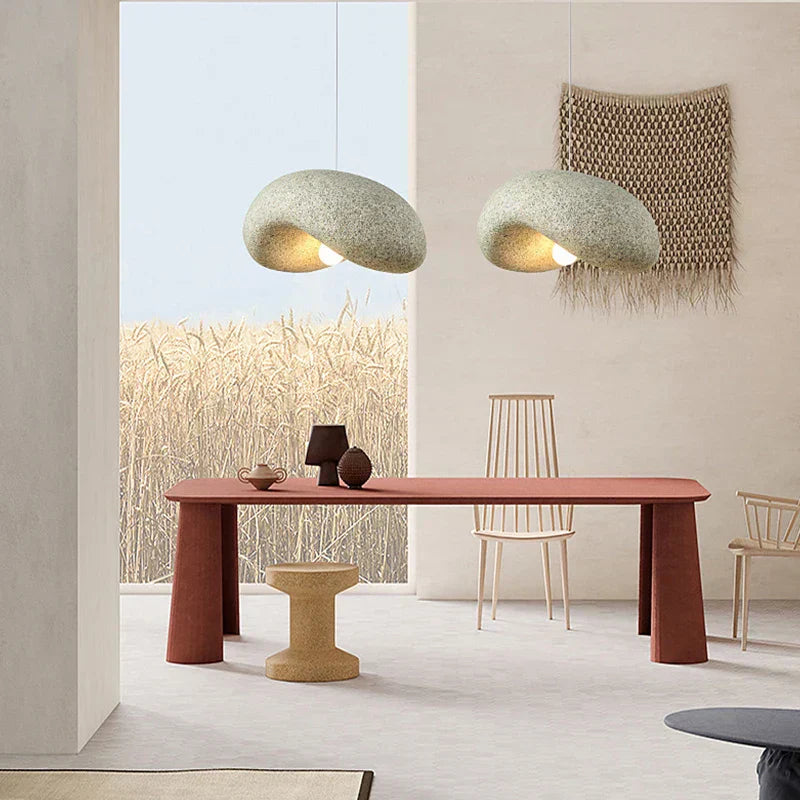 Rustic Wooden Drop Pendant Lamp