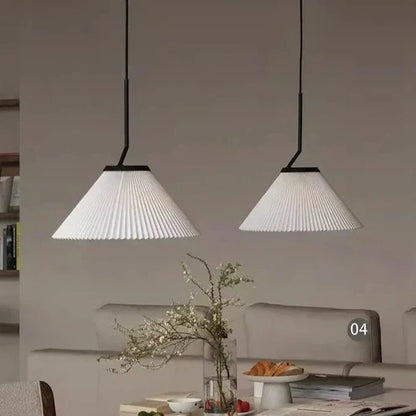 Creamy Fabric Shade Pendant Ceiling Light