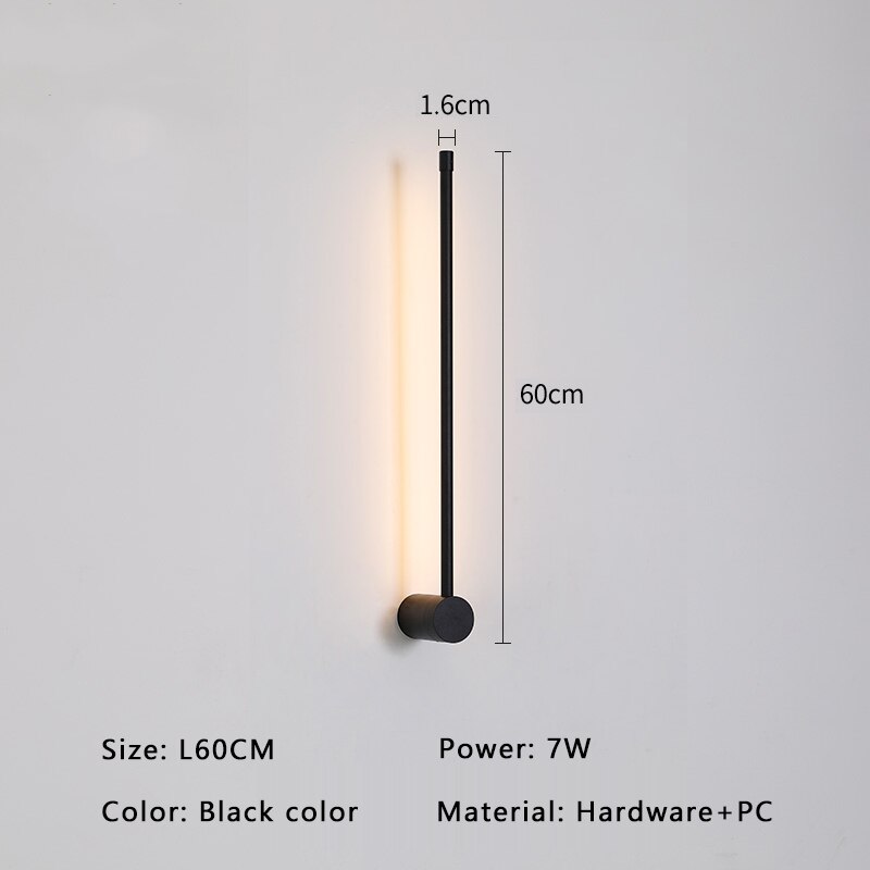 Sleek Gold And Black LED Wall Lamp