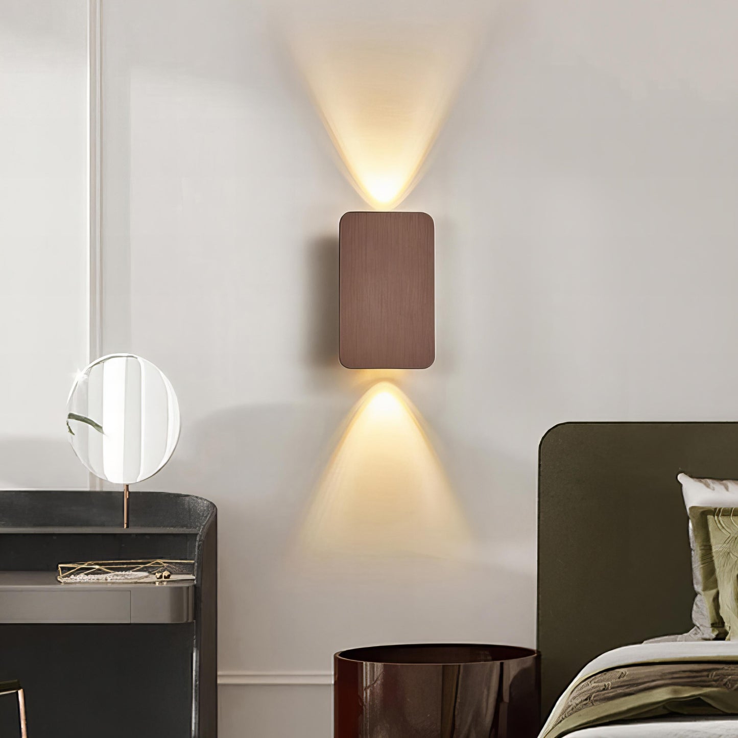 Modern Rectangular LED Wall Lamp With Adjustable Lighting