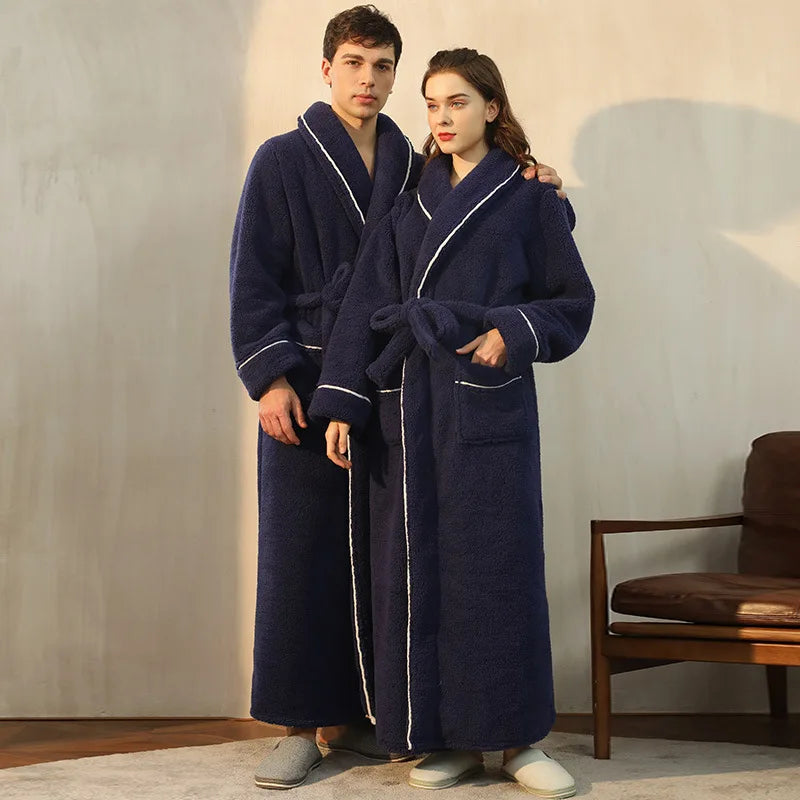 Soft Plush Winter Robe with Adjustable Belt