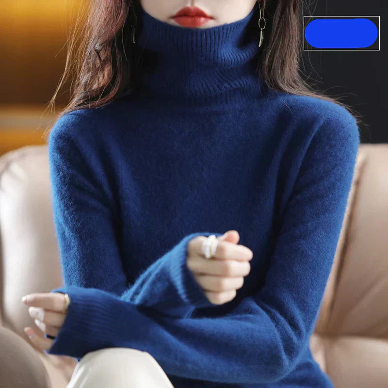 Luxurious Pure Cashmere Crew Neck Winter Sweater