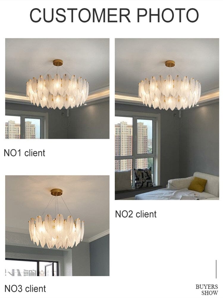 Luxury Feather Crystal Chandelier