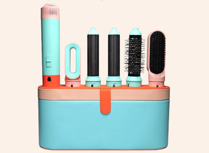 5-in-1 Pro Hair Dryer Curl Straighten Styling Tool - Lusomart