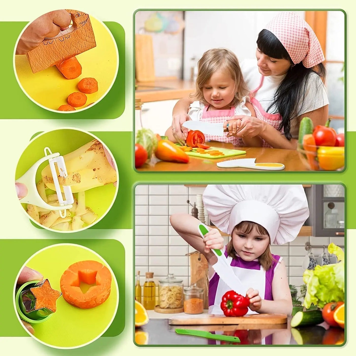 Kids Friendly Cooking Play Set Kitchen Kit Bundle