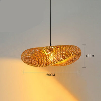 Natural Bamboo Hanging Light | Rustic Kitchen Pendant