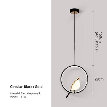 Modern Black Crystal Pendant Ceiling Light Fixture
