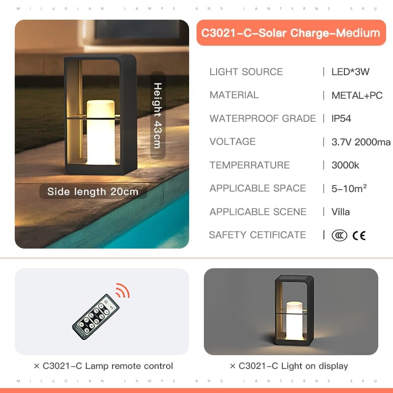 Elegant Outdoor Table Lamp