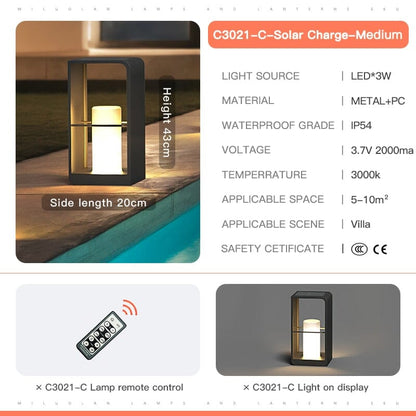 Elegant Outdoor Table Lamp
