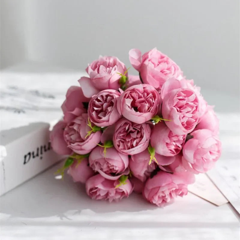 Beautiful Floral Peony Arrangement with 27 Soft Blooms