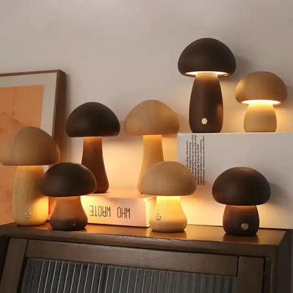 Soft Glow Mushroom LED Table Lamp with Dimmer - Lusomart