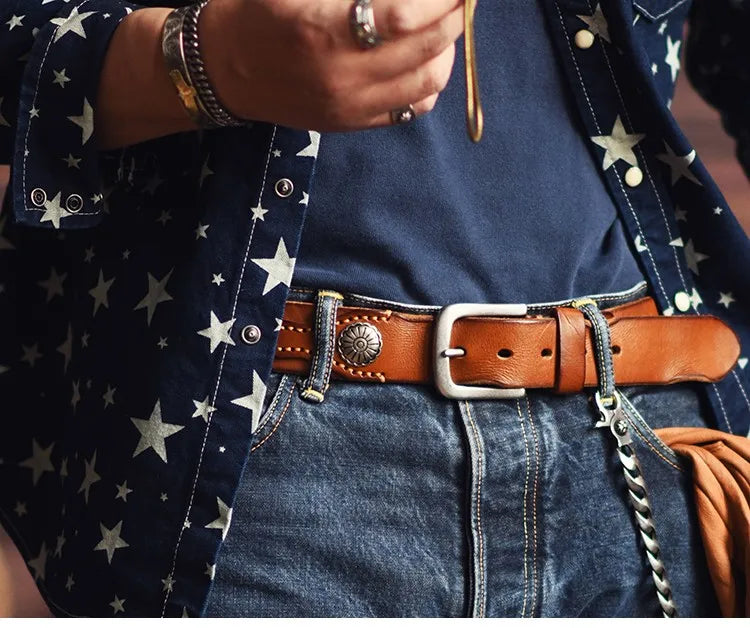 Leather Traditional Cowboy Belt
