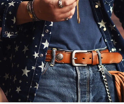 Leather Traditional Cowboy Belt