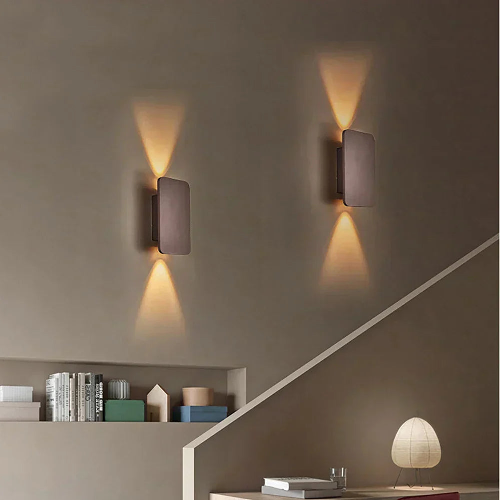Modern Dual LED Wall Sconce Light in Black Finish - Lusomart