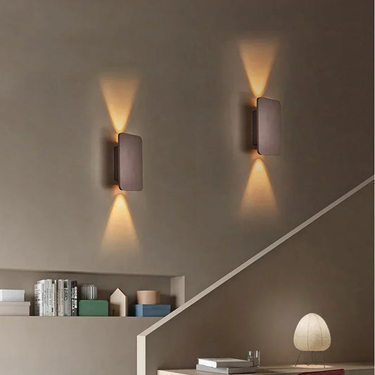 Modern Dual LED Wall Sconce Light in Black Finish - Lusomart