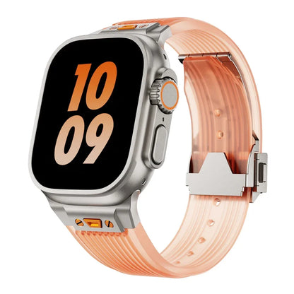 Soft Clear Apple Watch Silicone Strap Daily Wear
