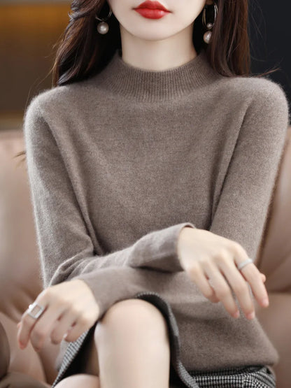 Soft Women's Merino Wool Slim Fit Sweater