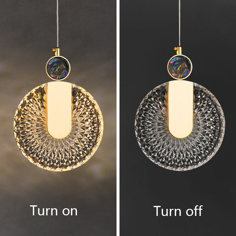 Luxury Crystal Glass Pendant Lighting Fixture