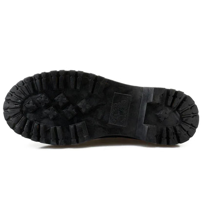 Authentic Leather Platform Boots with Zipper for Edgy Style