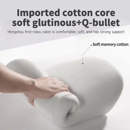 Contoured Back Pillow For Posture Relief And Lower Back Support