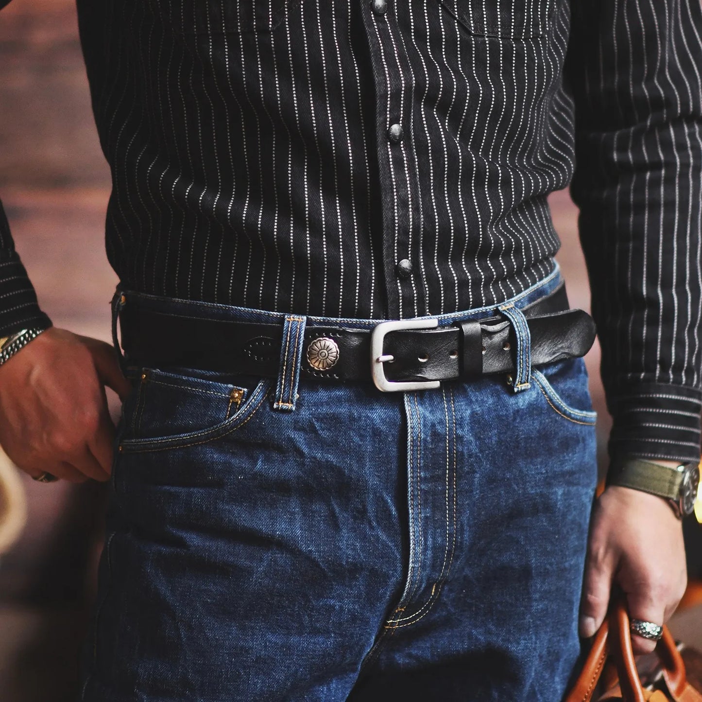 Leather Traditional Cowboy Belt