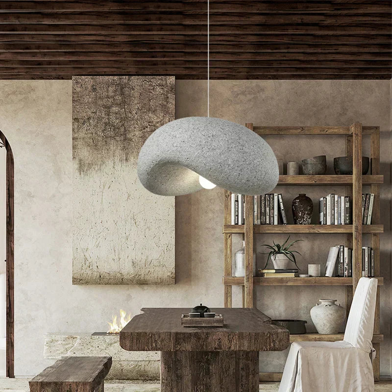 Rustic Wooden Drop Pendant Lamp - Lusomart
