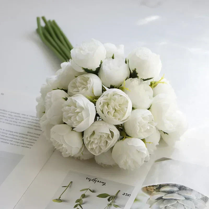 Beautiful Floral Peony Arrangement with 27 Soft Blooms