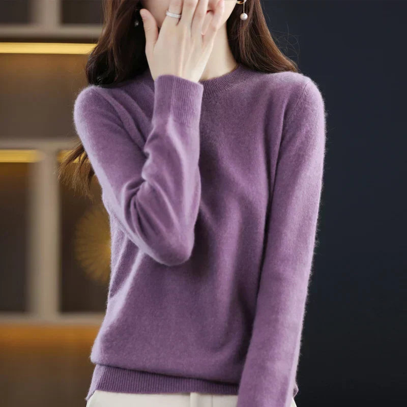 Soft Merino Wool Women's Sweater for Fall Winter - Lusomart