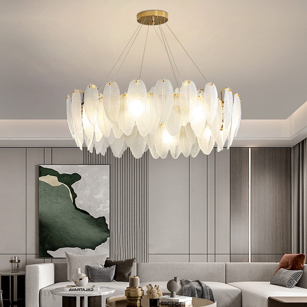 Luxury Feather Crystal Chandelier